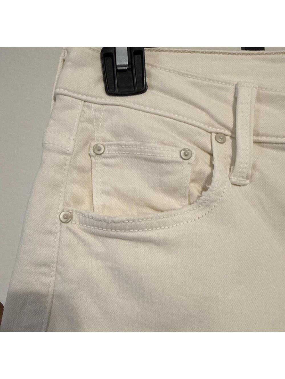 MOTHER The Rambler High-Rise Zip Ankle Jeans in Cream Puff - Size 28 - Picture 5 of 15